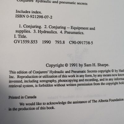 Conjurer's Optical, Hydraulic and Pneumatic, Psychological, and Mechanical Secrets: the 4 book series from SH Sharpe - Image 3
