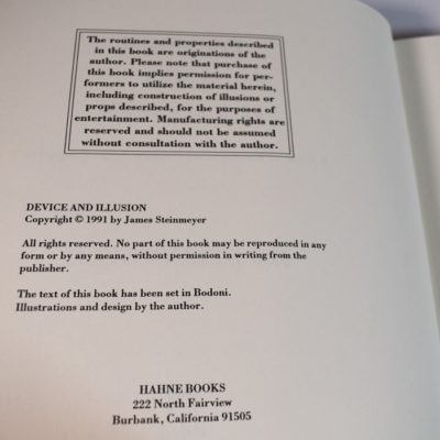 Device and Illusion inscribed to Mossey: 1991 first edition and print - Image 3