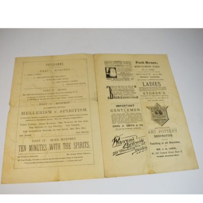 Robert Heller: Heller's Wonders Program 1877 Boston Horticultural Hall :very rare: spiritualism included! - Image 2