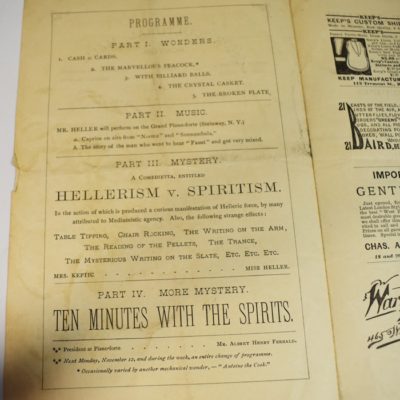 Robert Heller: Heller's Wonders Program 1877 Boston Horticultural Hall :very rare: spiritualism included! - Image 3