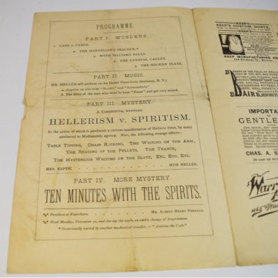 Robert Heller: Heller's Wonders Program 1877 Boston Horticultural Hall :very rare: spiritualism included! - Image 4