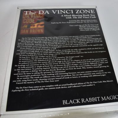 The Di Vinci Zone: Todd Karr's Black Rabbit Magic: long unavailable and this one in the Mfg. Wrap