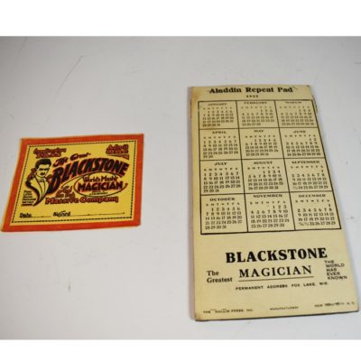 Blackstone Sr. 1923 Repeat Pad Calendar (rare) with a Blackstone Sr. comp pass to the show - Image 3