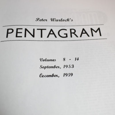 Peter Warlocks Pentagram in two large format books - Image 3