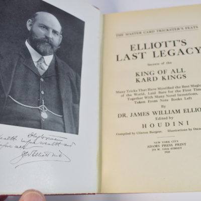 Elliott's Last Legacy: Card tricks and Conjuring: Houdini 1923 - Image 2