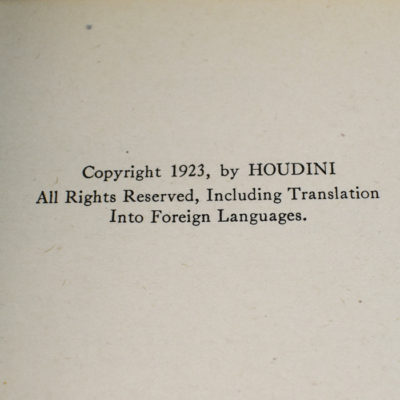 Elliott's Last Legacy: Card tricks and Conjuring: Houdini 1923 - Image 3