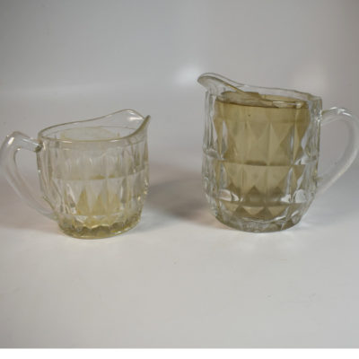 Vintage Crystal Pitcher and Creamer “Milk Pitcher”
