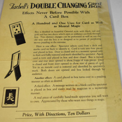 Tarbell’s Double Changing Card Box Made by Thayer: 1930’s - Image 4