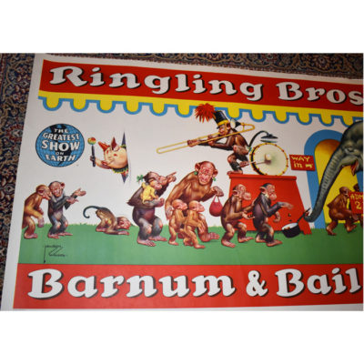 Original late 1950's Ringling Barnum and Baily  Circus Poster - Image 2