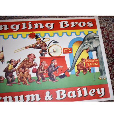 Original late 1950's Ringling Barnum and Baily  Circus Poster - Image 3