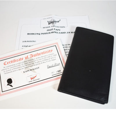 Ken Brooks Signature Series: Fred Kaps Card In Wallet #15 of 500 From Unique Magic Collection UK: never used
