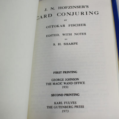 J.N. Hofzinser's Card Conjuring: 1973 Fulves - Image 5