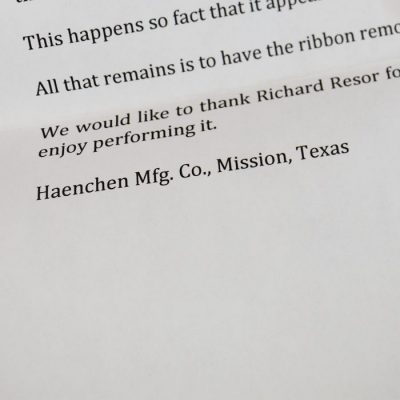 Resor’s Cut and Restored Ribbon from Haenchen Magic (George Robinson) never used! - Image 5