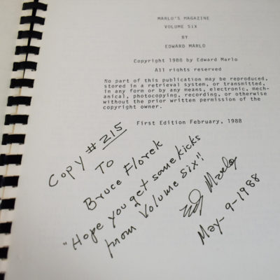Marlo's Magazine #6 inscribed by Marlo - Image 2