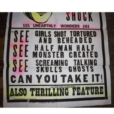Brundell Asylum Poster: Spook Show 1950’s. - Image 3