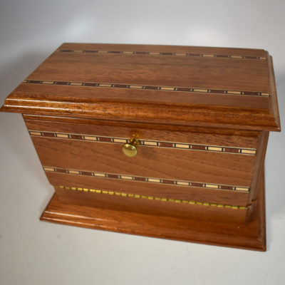 Large Silk Cabby: wood inlay