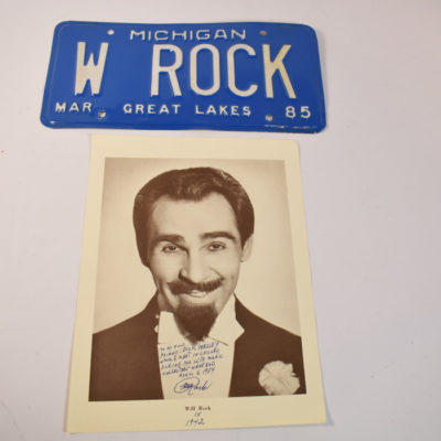 Will Rock Signed Photo and Personal License Plate