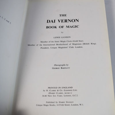 Dai Vernon Book of Magic: Ganson:  1st restricted edition signed by Vernon leather bound - Image 3