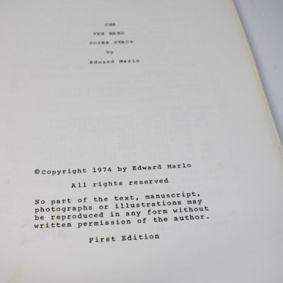 Ed Marlo Ten Hand Poker Stack: Warmly inscribed by Marlo signed twice copy #44 - Image 2