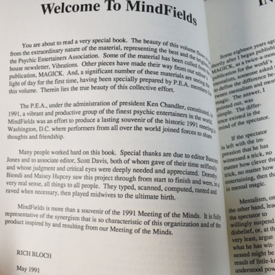 Mind Fields 1991 Meeting of the Minds edited by Boscom Jones: private publication for the PEA - Image 4