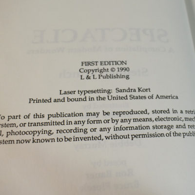 Spectacle Stephen Minch fist edition and print 1990 - Image 2