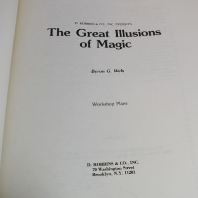 Great Illusions of Magic Book and Plan Book: Robbins 1977 - Image 3