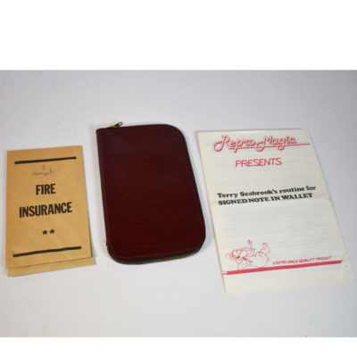 Seabrook's Signed Note to Wallet: original Repro Magic