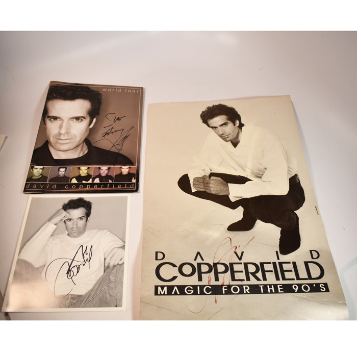 David Copperfield signed Poster, Program and Photo (with 2 ticket stubs)