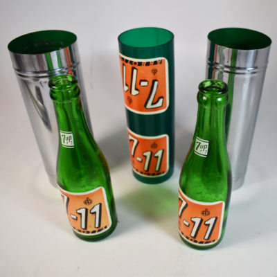 Vintage Tipsy Turvey Bottles Chrome