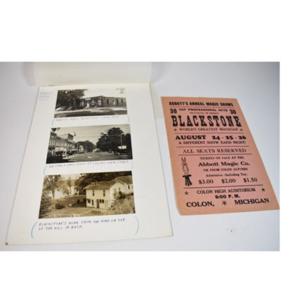 Abbott/Blackstone: Early Days Photos of Colon plus Blackstone Sr. 1961 Return to Get Together Flyer: All original!