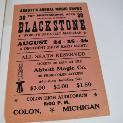 Abbott/Blackstone: Early Days Photos of Colon plus Blackstone Sr. 1961 Return to Get Together Flyer: All original! - Image 2