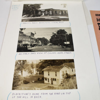 Abbott/Blackstone: Early Days Photos of Colon plus Blackstone Sr. 1961 Return to Get Together Flyer: All original! - Image 3