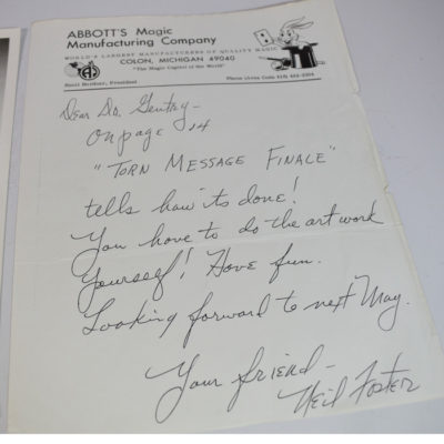 Neil Foster Signed Letter on Abbott Stationary with an Early 8×10 Publicity photo - Image 2