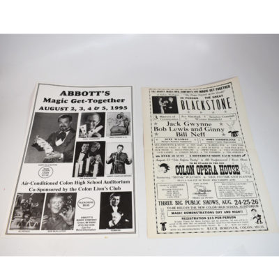 Abbott Blackstone Sr. and Blackstone Jr. Get Together advertisements