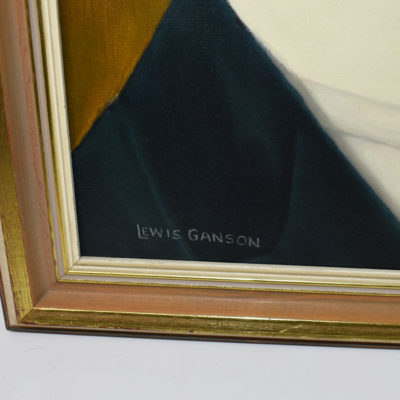 Famed Magic Author Lewis Ganson original oil painting of Nate Leipzig - Image 2