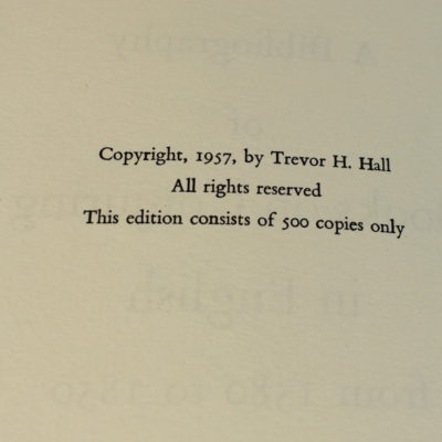 Bibliography of Books On Conjuring In English 1580-1850 Trevor Hall 1957: one of 500 pirnted - Image 4