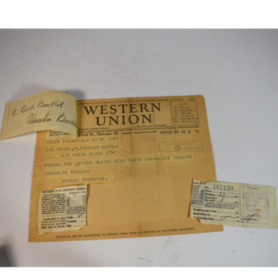 Howard Thurston Telegram to Doc Nixon: 1931 - Image 3
