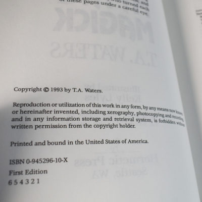 TA Waters Mind, Myth and Magic massive book 1993 first edition and print - Image 3