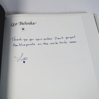 Corporate Presentations: Leo Benke with signed note on Benke Stationary - Image 2