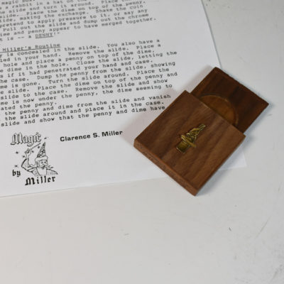 Clarence Miller Coin Slide: signed and numbered 2003