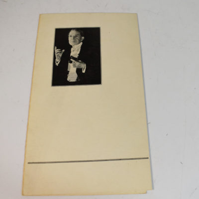 Howard Thurston Show and Reception Program Chicago Assembly: 1933