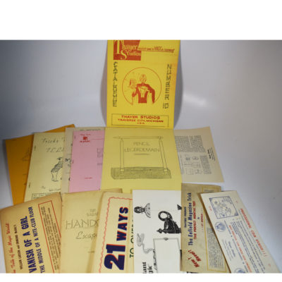 13 Publications from the Original Thayer Magic Company Files including the unseen and unpublished Thayer Catalog #10 cover