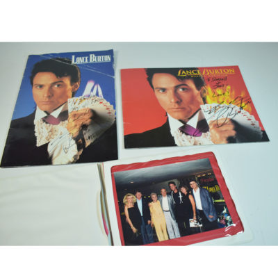 Lance Burton’s signed programs and group photo with lifelong friends Sherrell Nunnelley and Bob Escher
