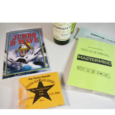 Chris Kenworthy Mastermind, Tom Craven Blue Collar Aces, Max Maven Jumbo Brain Wave, Signed Bill to Sealed Champagne Bottle - Image 3