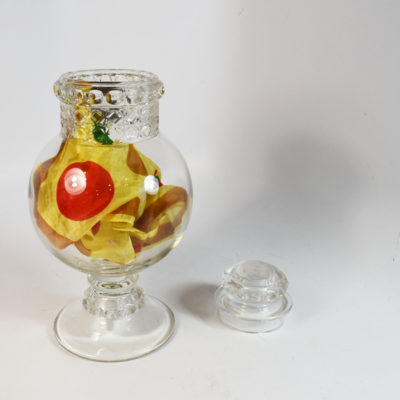 Vintage Crystal Coin Vase: Large Silver Dollar Version: scarce - Image 2