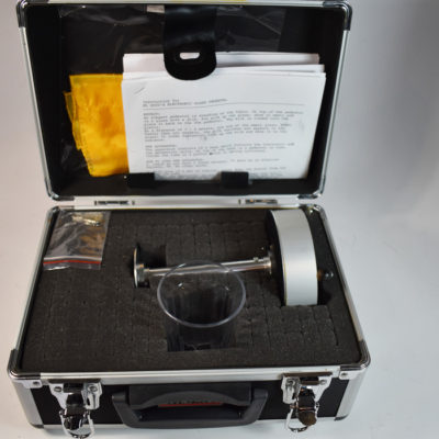 El Duco’s Electronic Glass Pedestal with custom case