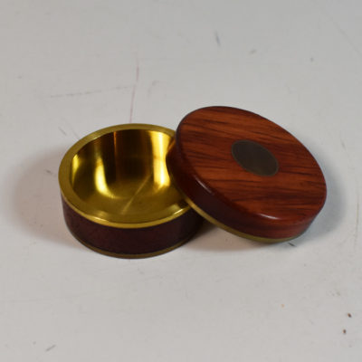 Heavy brass and exotic wood Okito Box: finest I have ever seen