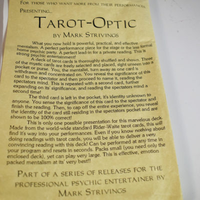 Osterlind’s Two Faced and Mark Strivings Tarot Optic: two great mentalism items - Image 3