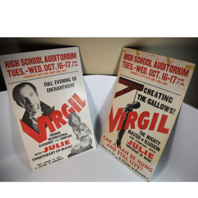 Two Original Vintage Virgil Window Cards