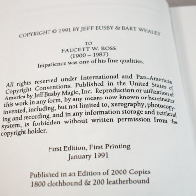 The Man Who Was Erdnase: Busby 1991 with critical letter from John Booth - Image 3